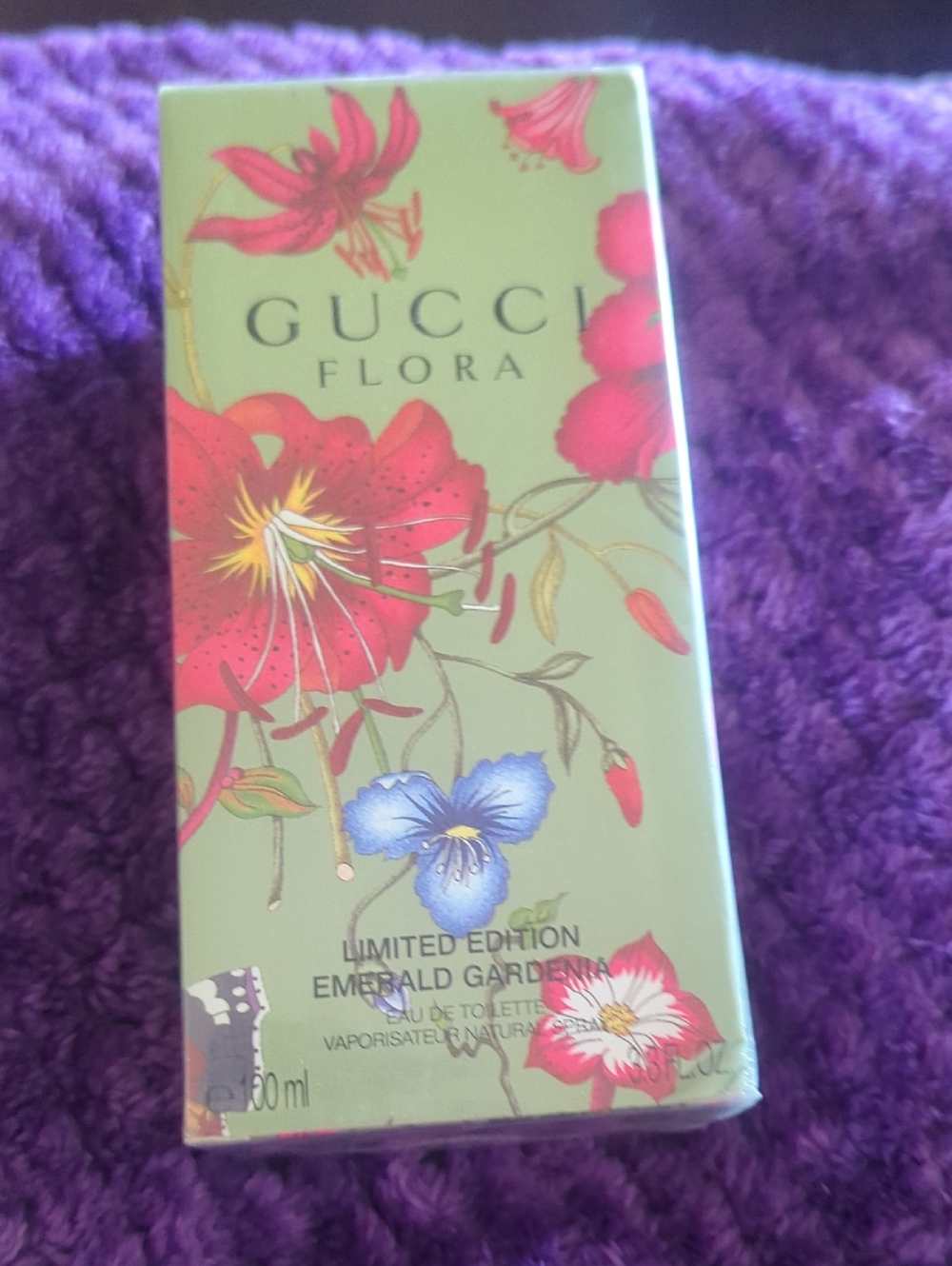 Gucci Flora Limited Edition Box with Green, Red, Blue, Pink Floral Artwork